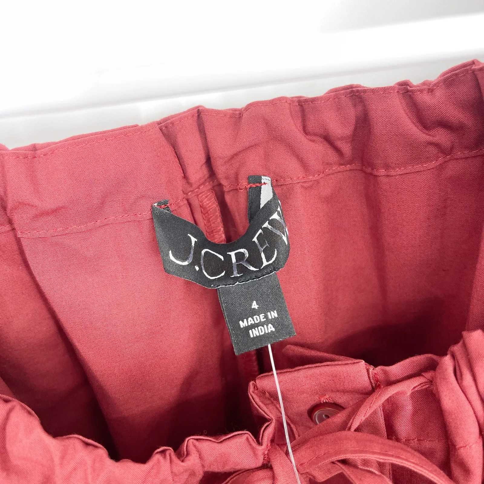 J.Crew Cinched-waist shirt-dress in Brilliant Red Size 4 NWT - Image 7