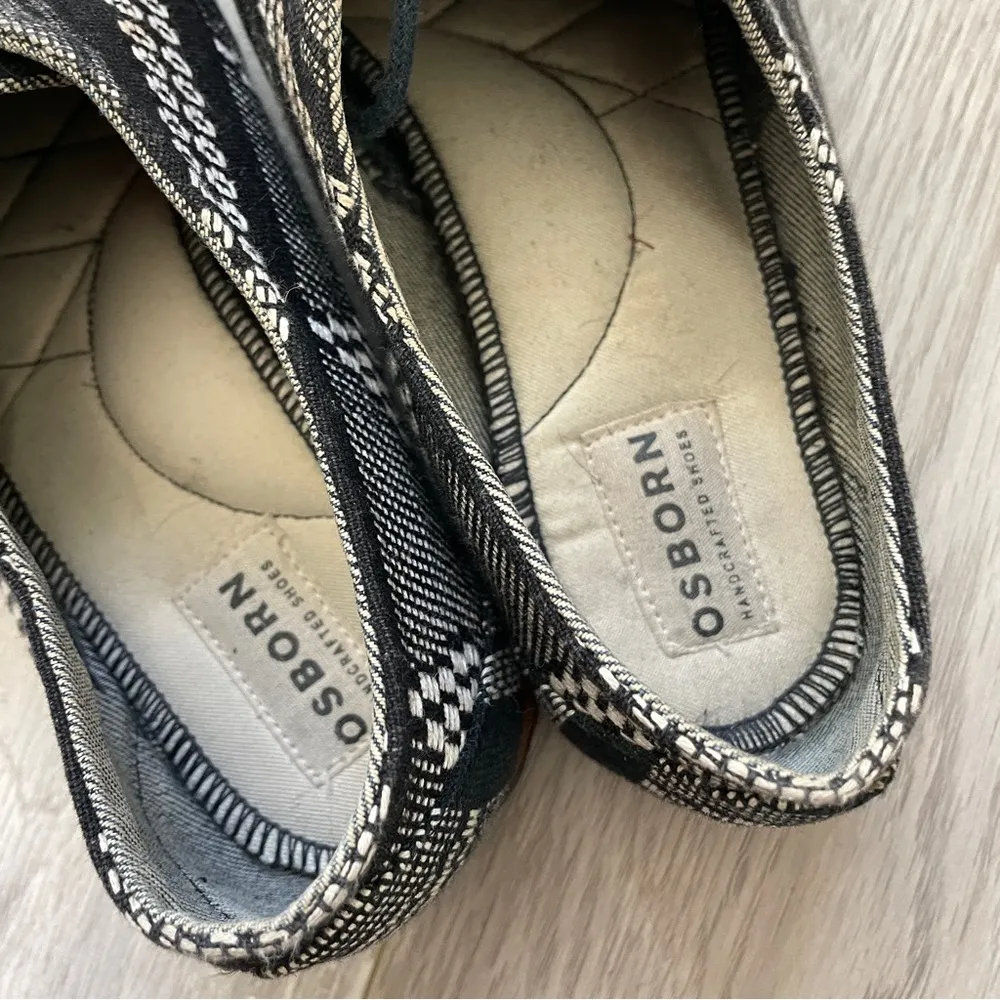 Osborn Handmade Cotton Ikat Print Oxford Sneakers Black (size 9) guatemalan - Image 3