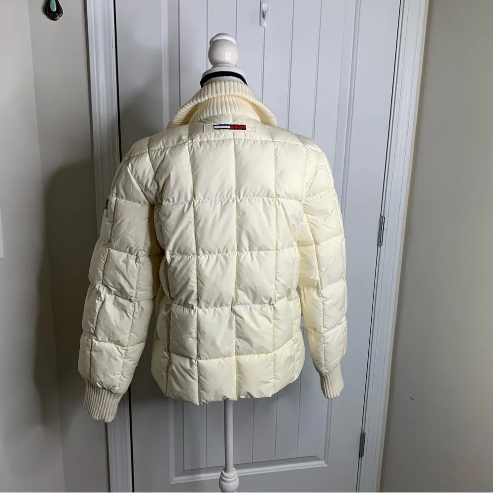 Vintage 90s Tommy Hilfiger Ski Team USA white puffer insulated jacket size large - Image 5