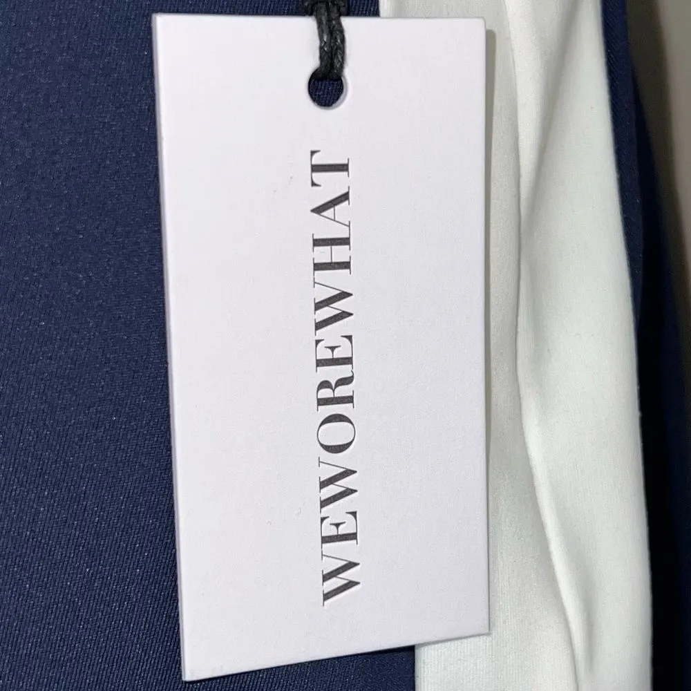 WeWoreWhat‎ Solid Active Skort in St Blue / Optic White - Image 13