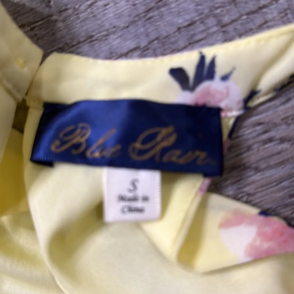 Blue Rain Floral Yellow dress - Image 7
