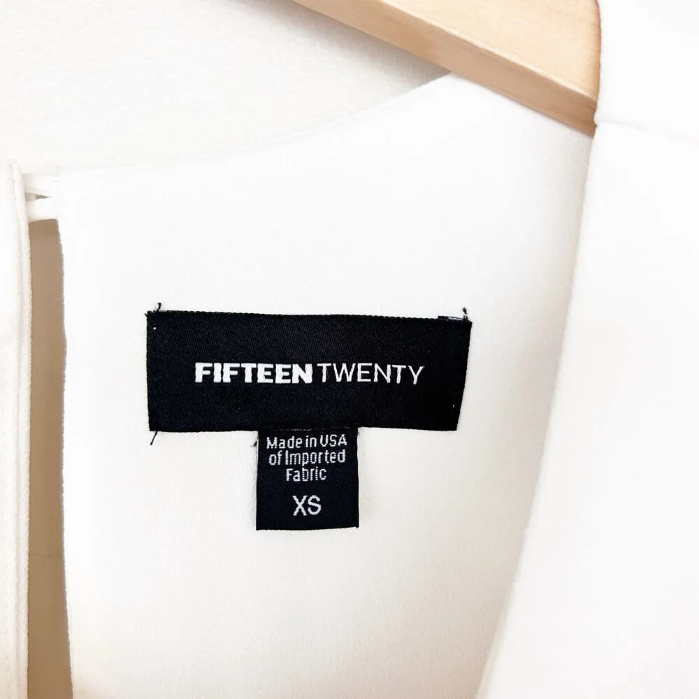 Fifteen Twenty White Tie Sleeve Blouse Sz XS - Image 2