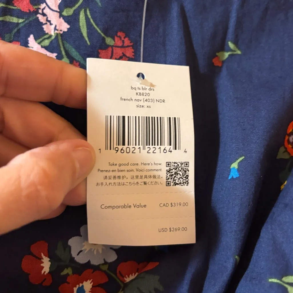 NWT Kate Spade Blair Bouquet Toss Navy Floral Dress - Image 5