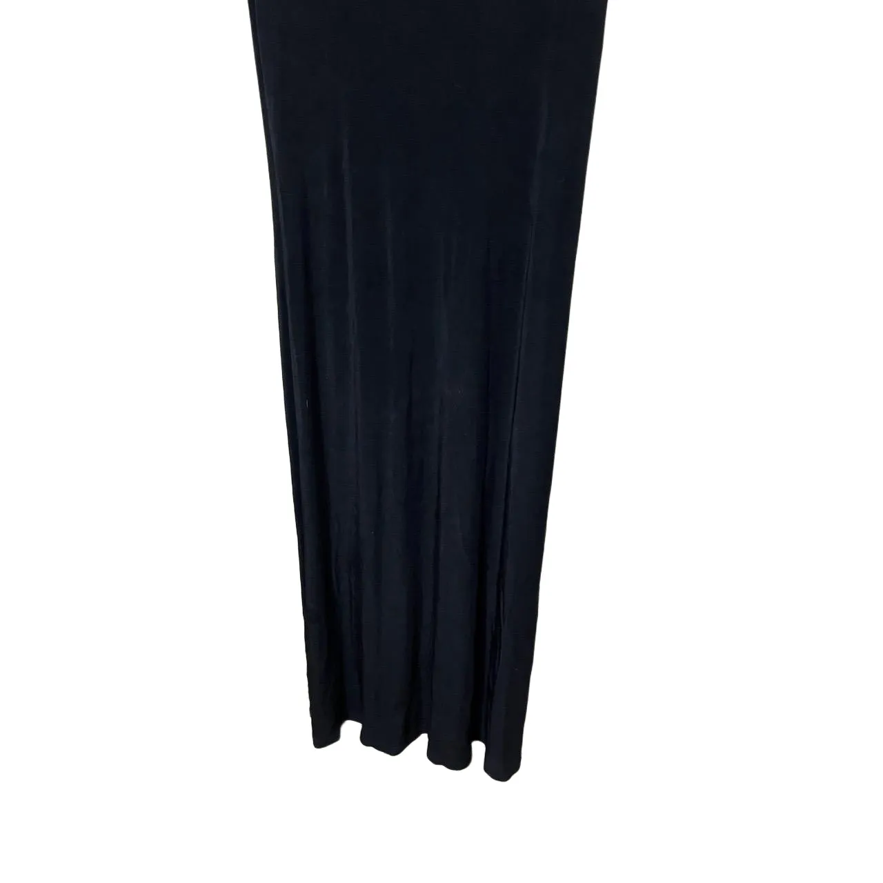 Coldwater Creek Black Sleeveless‎ Slinky Stretchy Scoop Neck Maxi Dress Large - Image 3