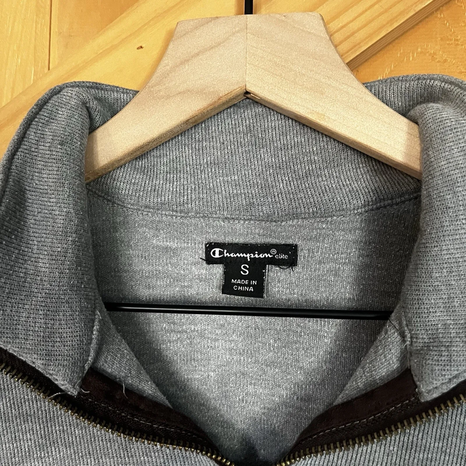 Champion Michigan State Spartans Men Small Gray 1/4 Zip Pullover Sweatshirt NCAA - Image 3