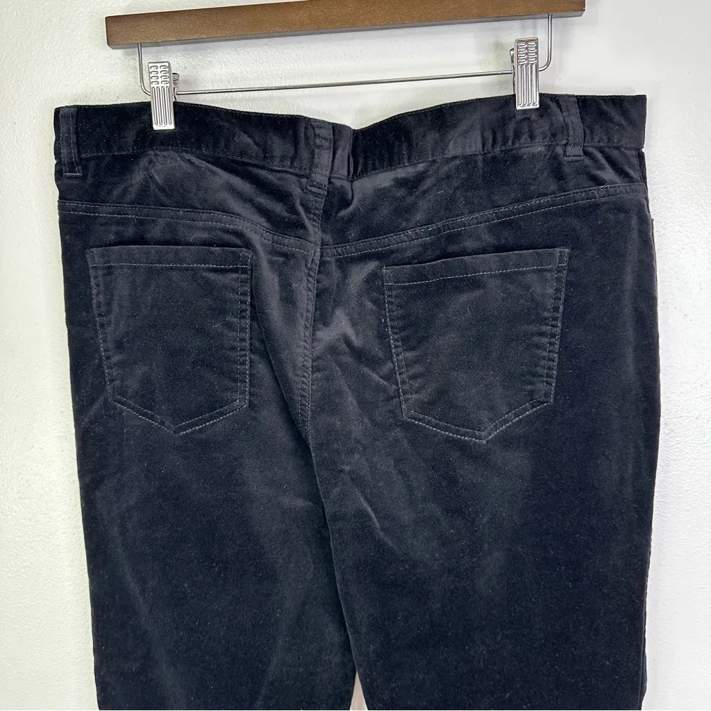 Talbots Velveteen‎ Signature Boot Pants Black Size 16 Pieties - Image 7