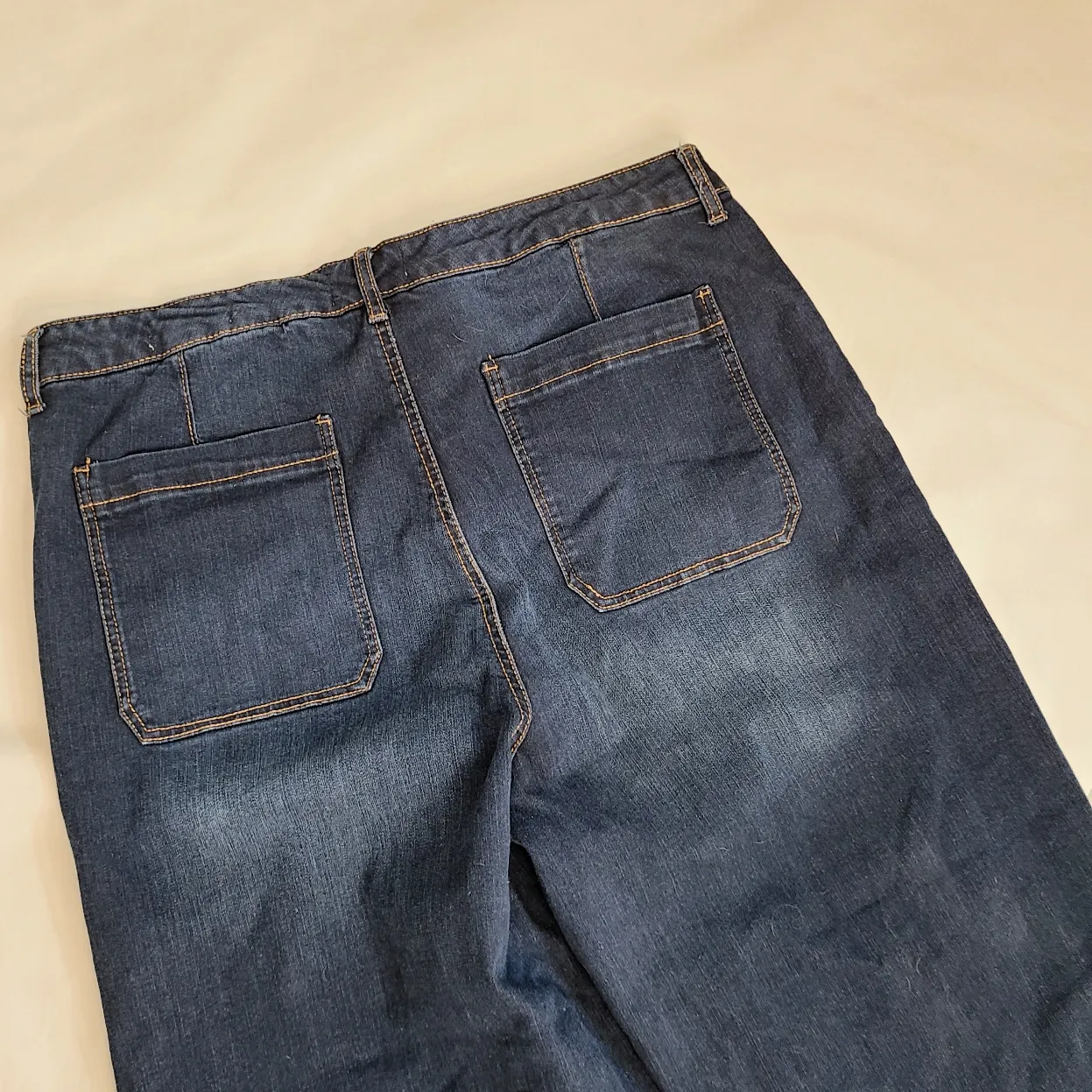 Jessica Simpson  high rise wide leg utility crop jeans dark wash Size 16 - Image 8