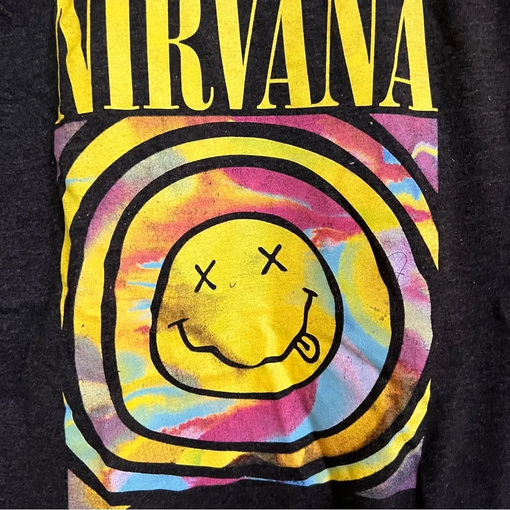 Nirvana Short Sleeve Graphic T-Shirt - Black Size L - Image 3