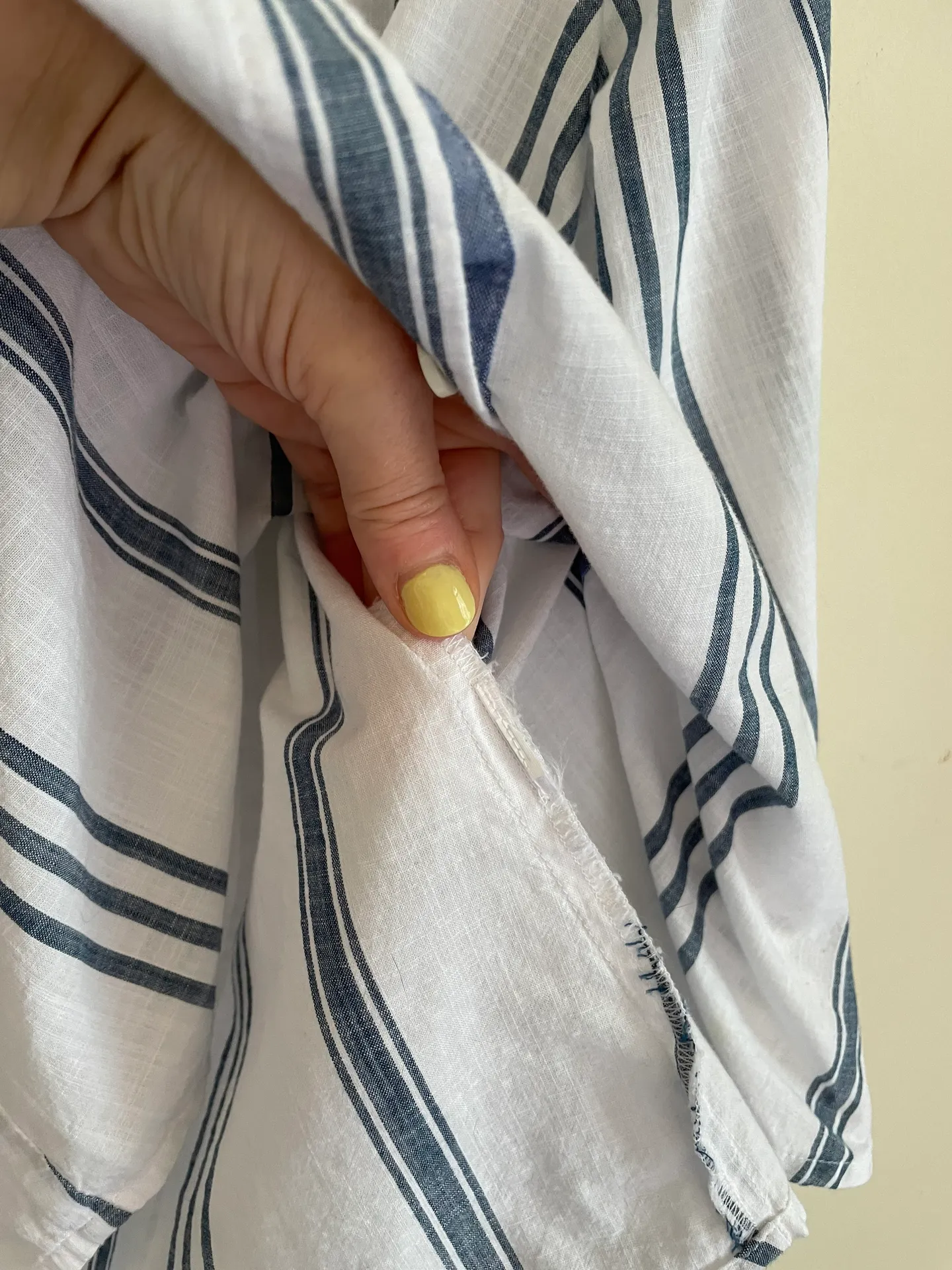 White Striped Button Down Top - Image 9