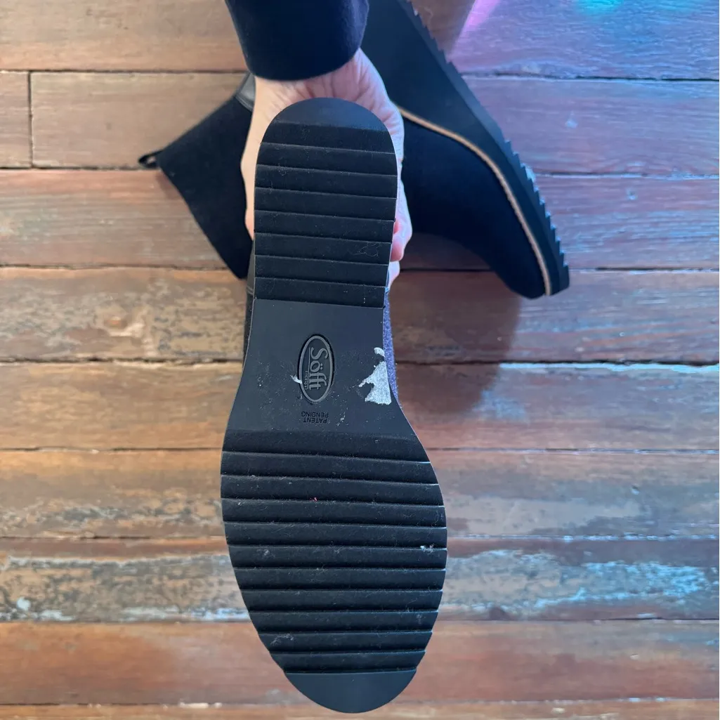 Sofft Elaina Waterproof Knit Wedge Ankle Bootie ~ Size 11 💛🍄 Black - Image 6