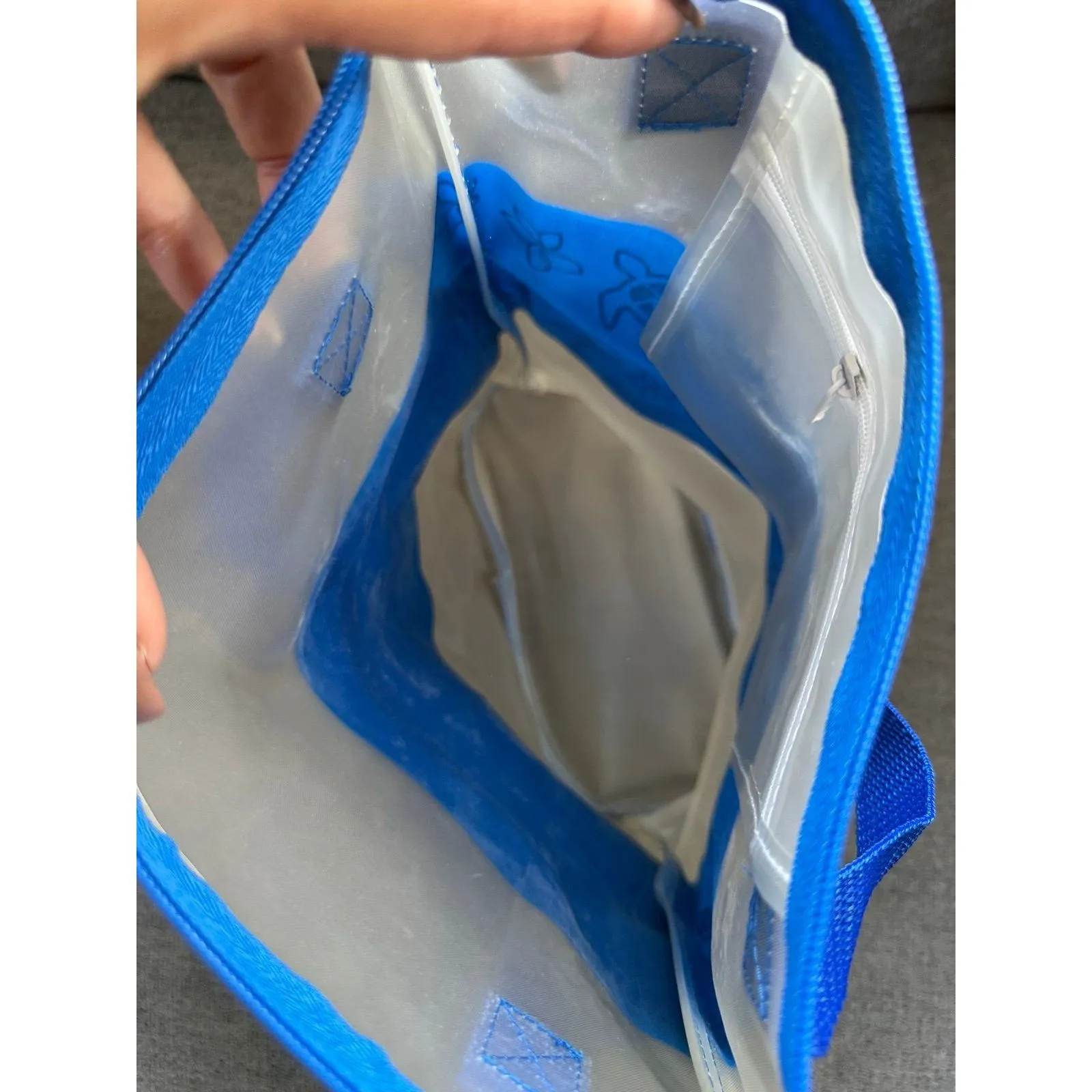 Hawaiian Sun Hibiscus Turtle Plumeria Ukulele Clear Plastic Summer Tote Bag - Image 4