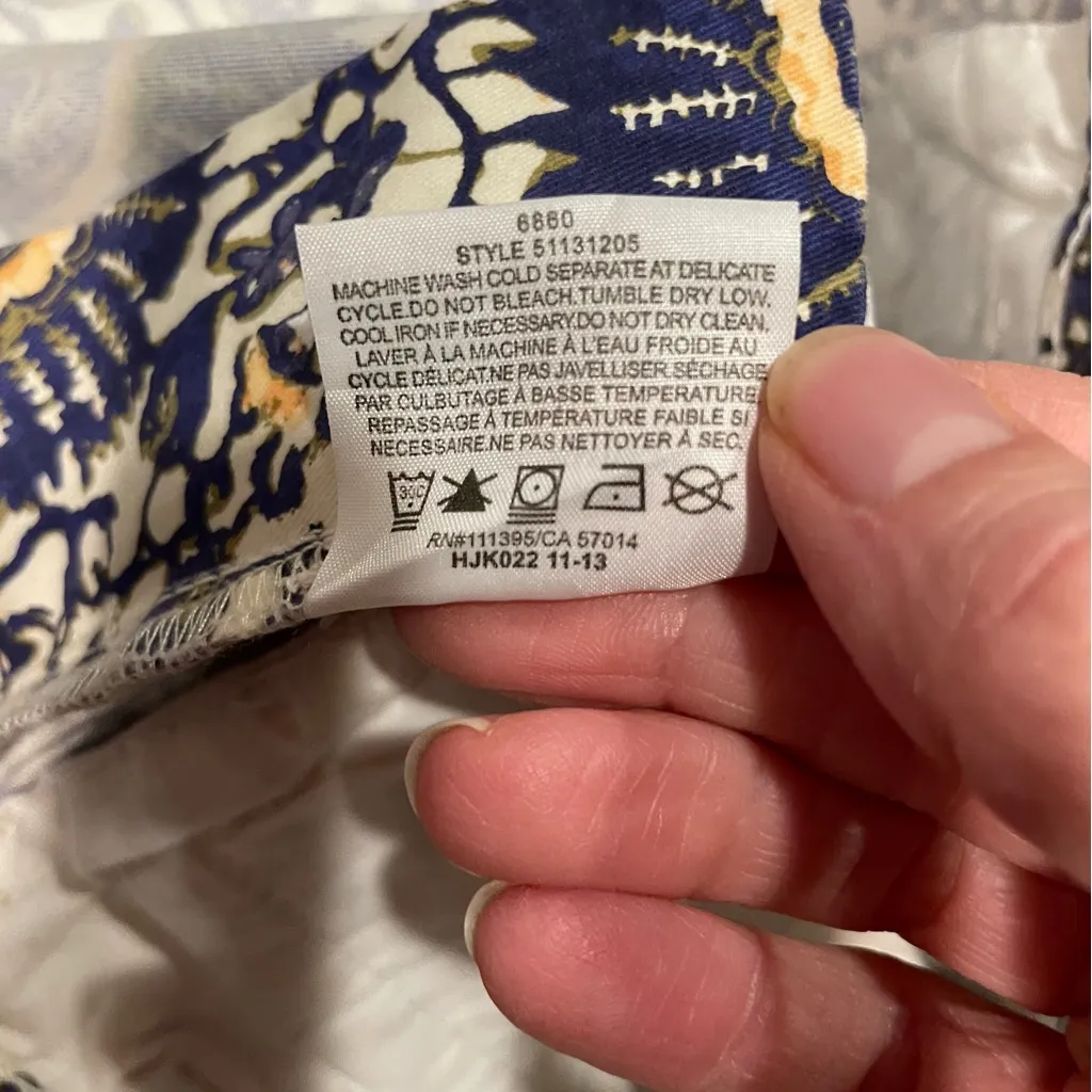 Cute Tory Burch low rise skinny aztec celestial fan print jeans sz 24 boho luxe - Image 7