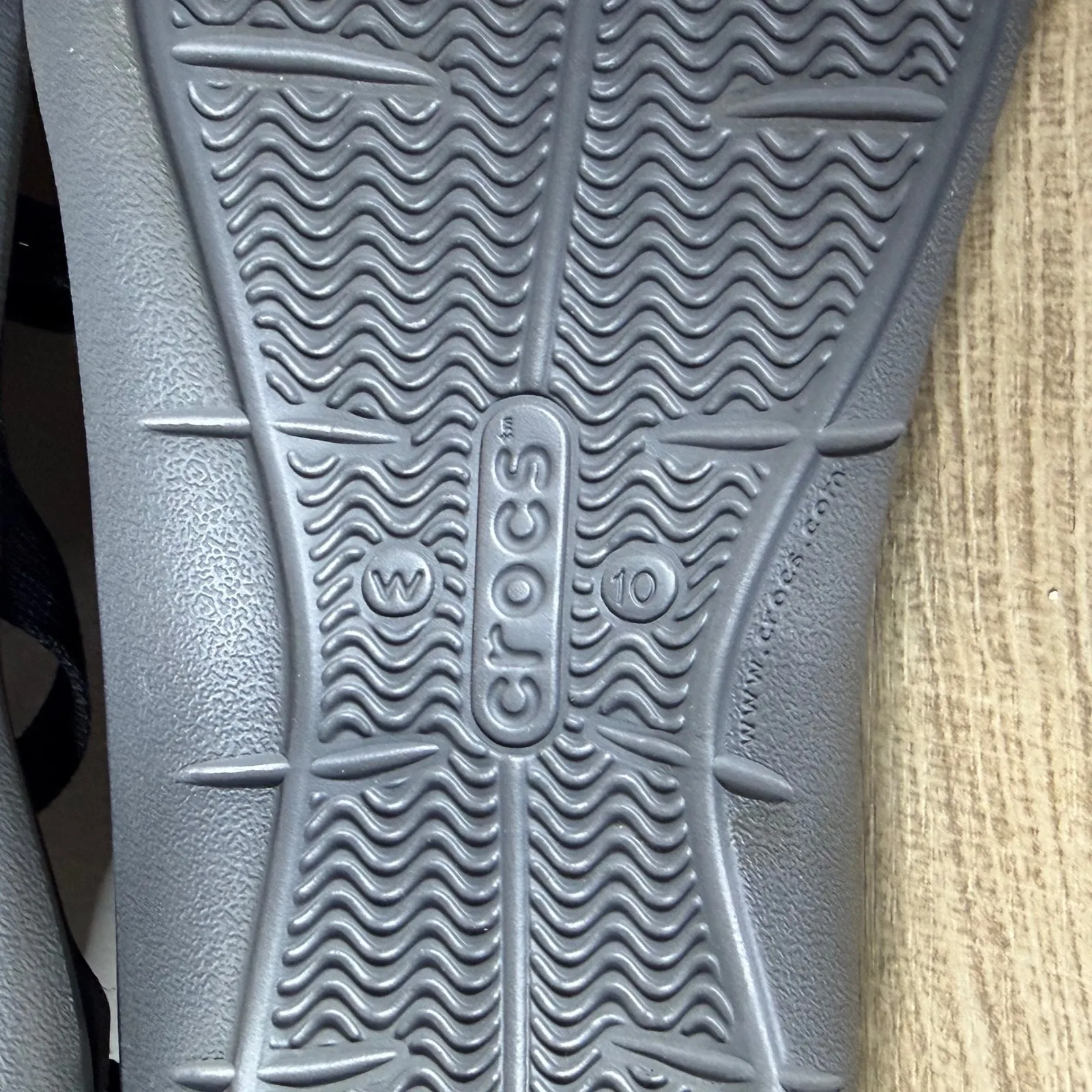 Crocs Swiftwater Sandal Black Grey Strappy Sport Athletic Hiking Water Shoe W 10 - Image 9