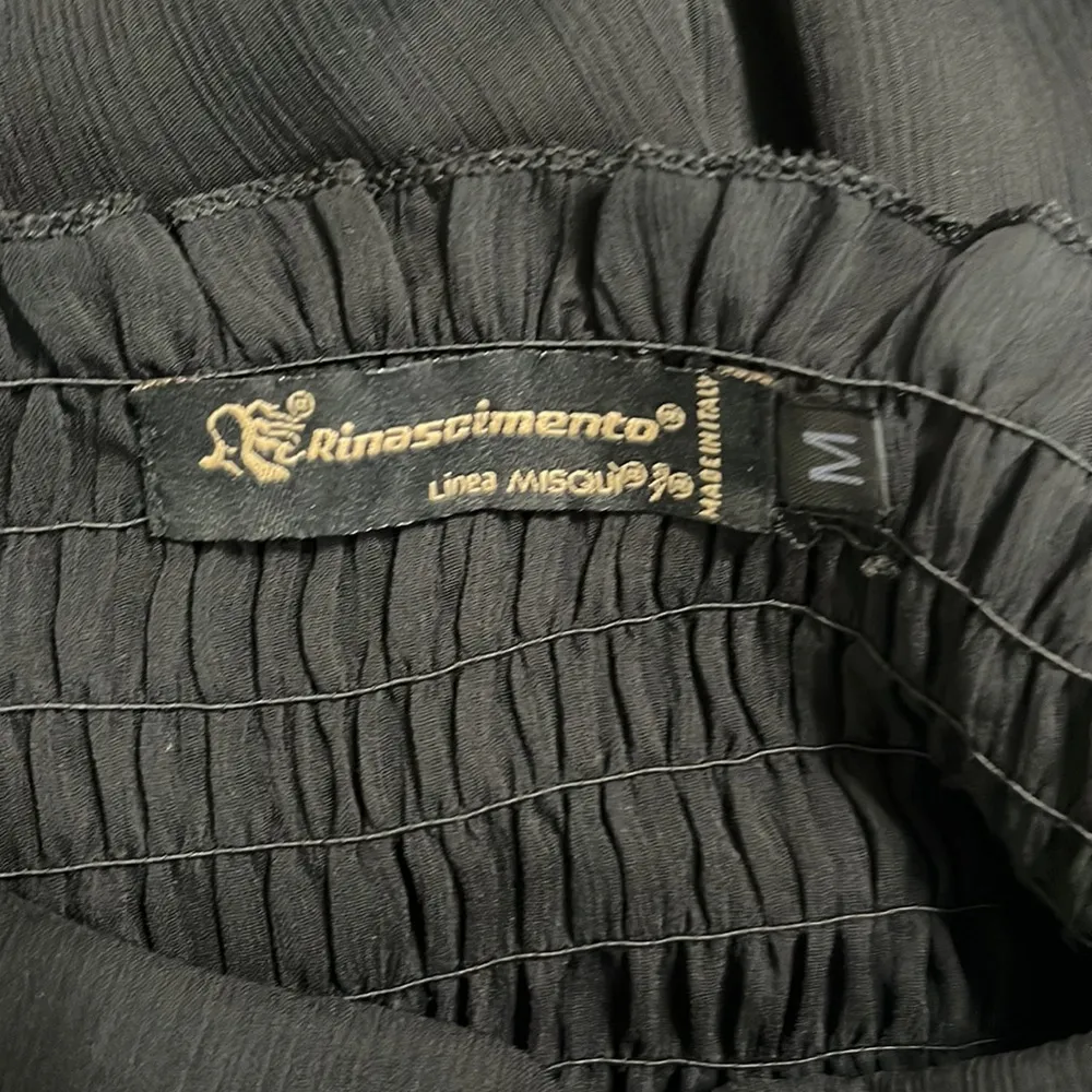 Rinascimento Black Halter Back Bubble Hem Embellished Collar Dress Sz M Size M - Image 5