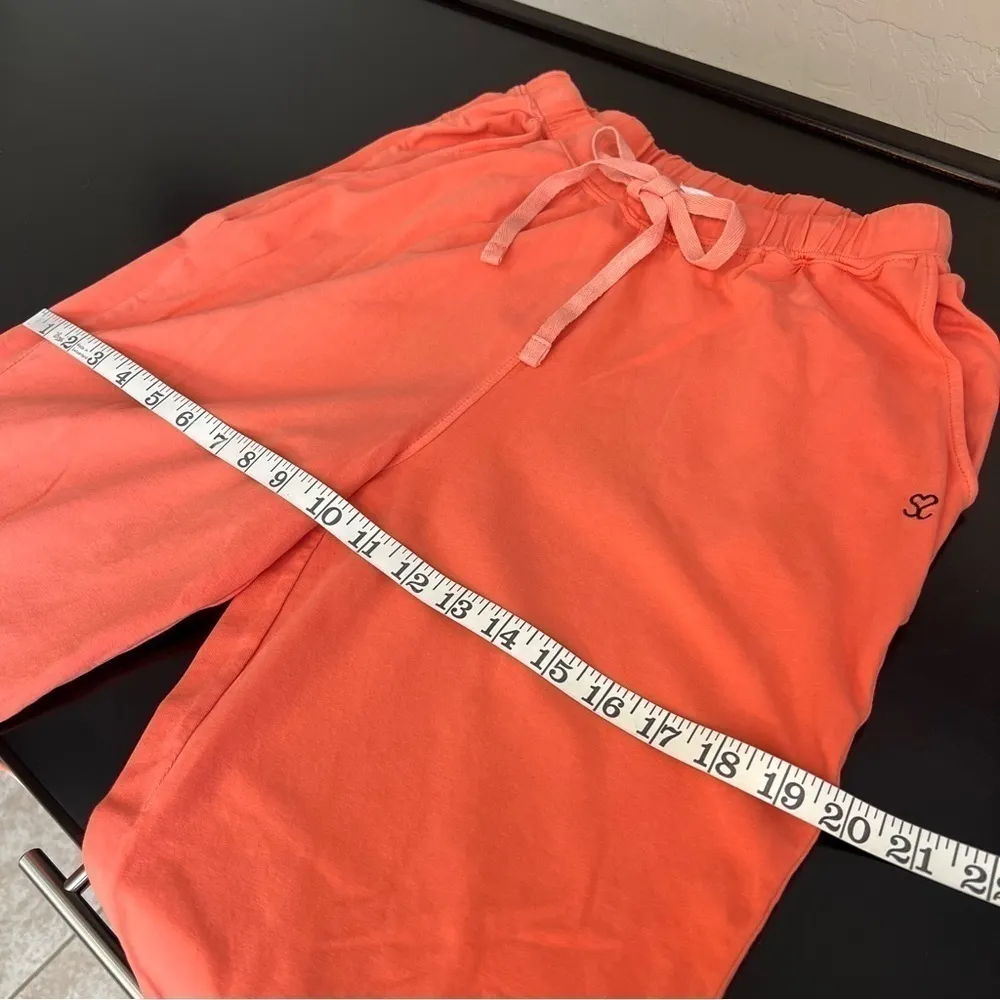 Seed to Style Organic cotton ombre lounge pants, straight leg, orange, size XXS White - Image 11