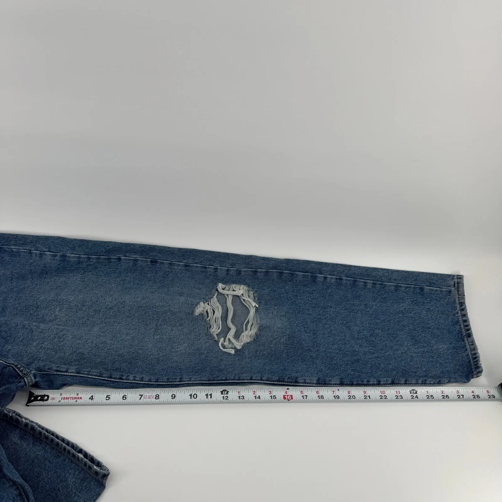 Lovers + Friends Ryan High Rise Straight Jeans Womens 30 NWT Distressed Med Wash - Image 12