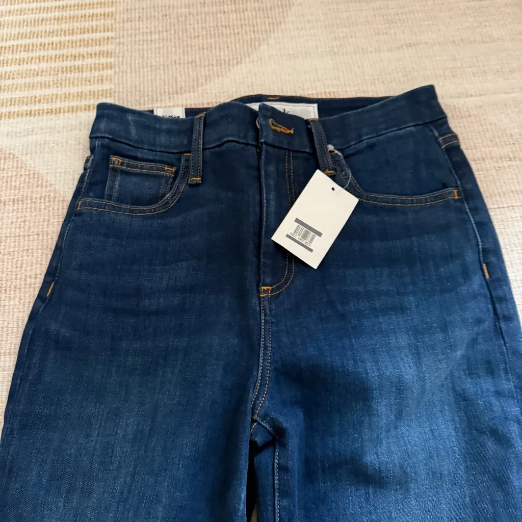 Frank & Eileen Killian Crop Flare Jeans in Medium Wash Size 25 NWT - Image 5