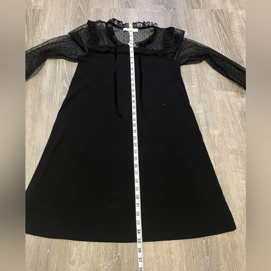 Loft Velvet Dot Mixed Media Sweater Dress Women’s Size XS NWT Holiday Christmas - Image 3