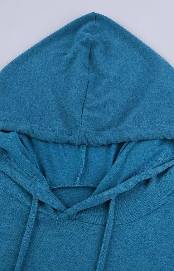 BLUE GRAY BLACK COLOR BLOCK DRAWSTRING HOODIE SIZE 1X - Image 7