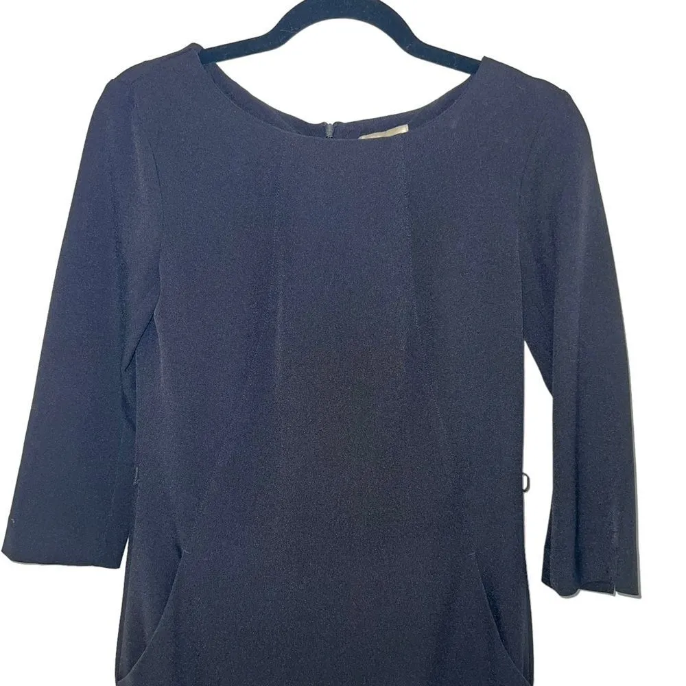 MM Lafleur Black 3/4 Sleeve Sheath Dress Career Work Office Size 2 - Image 3