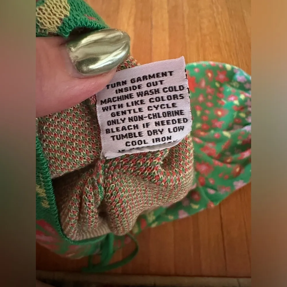 525 America Floral Puff Sleeve Sweater Top, Size L, NWT - Image 5