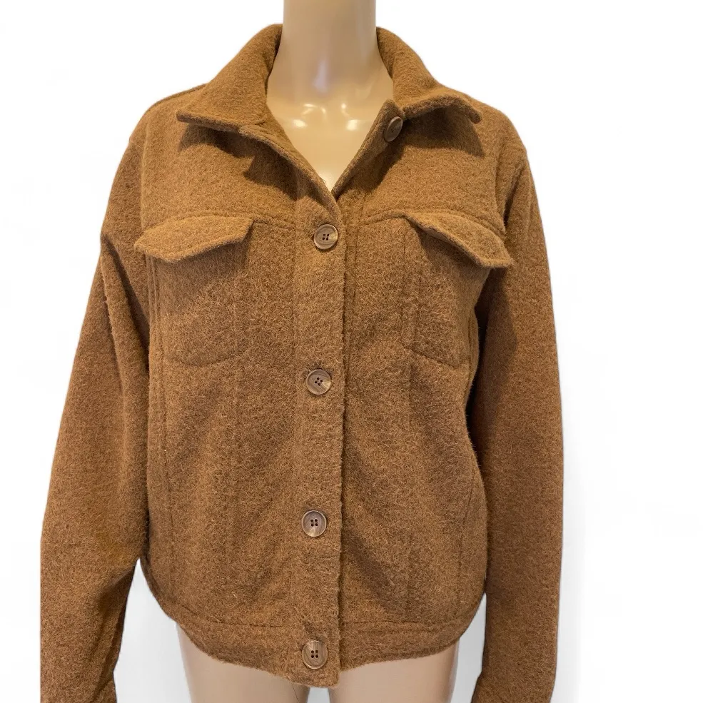 Joie cropped Brown Button-Up Jacket size L - Image 2
