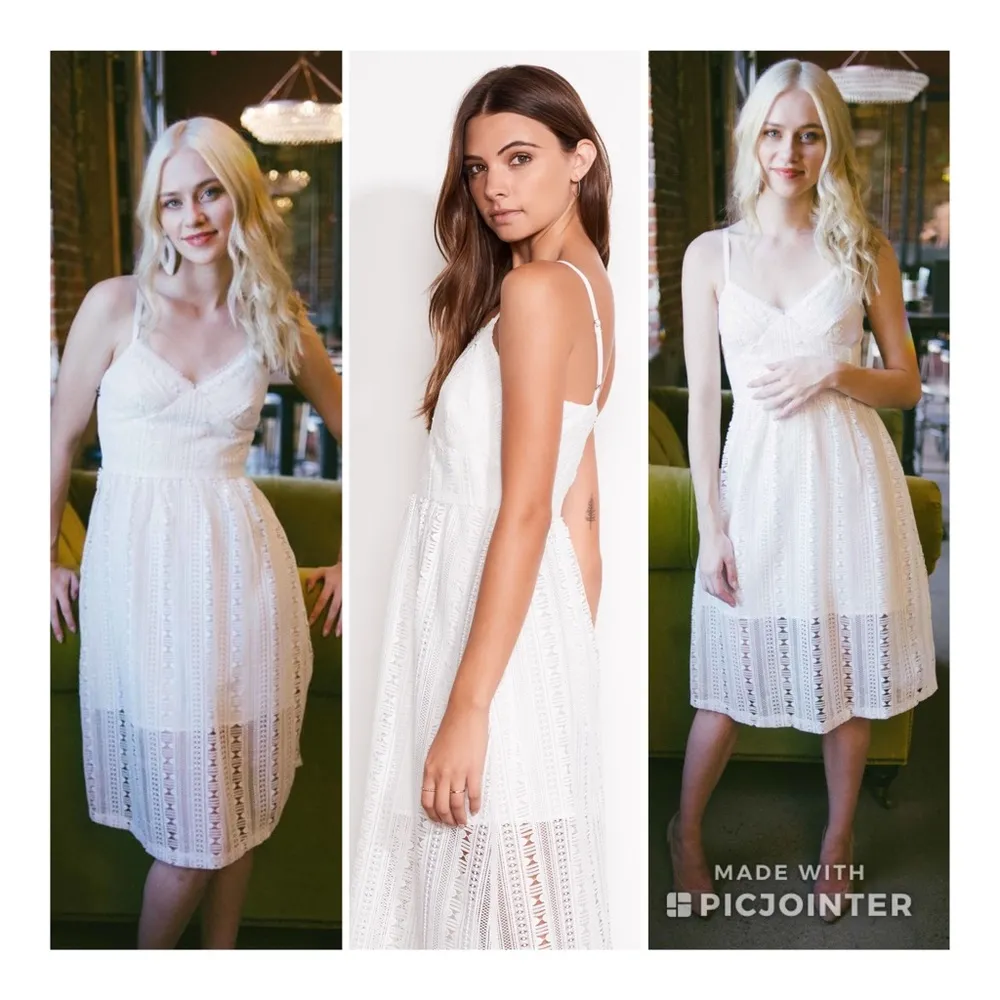 Ali & Jay Bellissimo Midi White Lace Bridal Dress XS NWT - Image 4