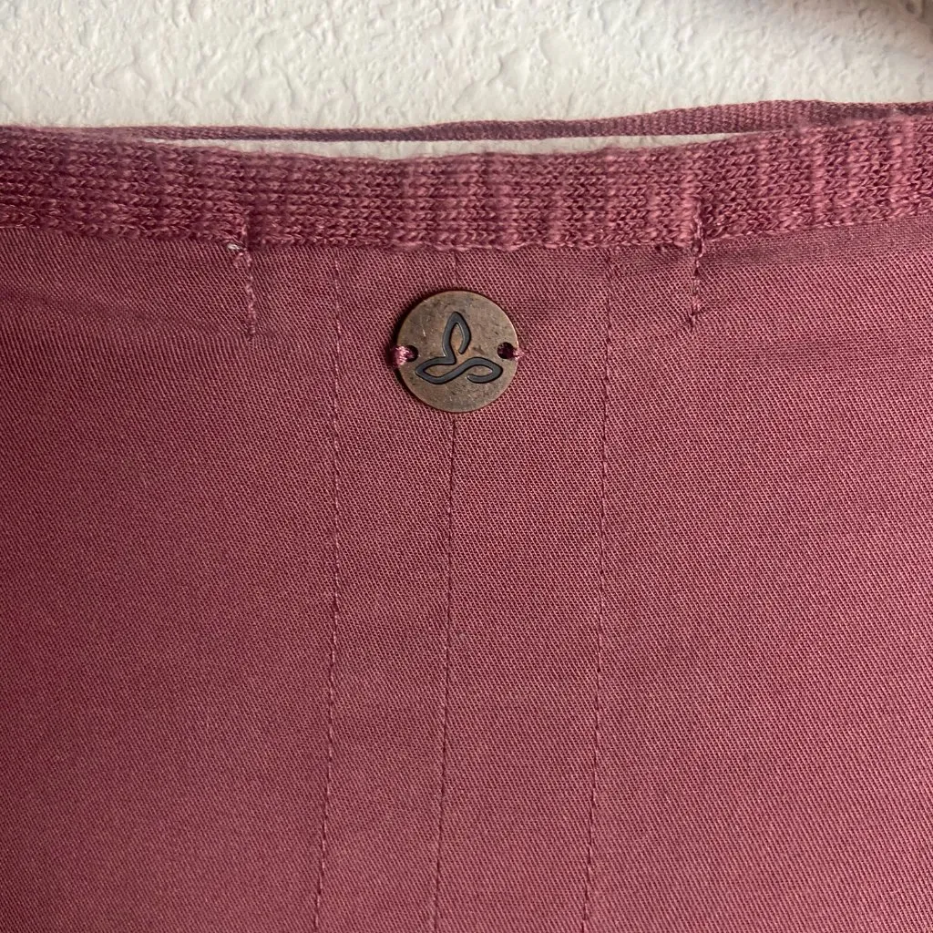 Prana Women's Size M Henely Shirt Dress Pink Organic Cotton Roll Tab Sleeves - Image 5