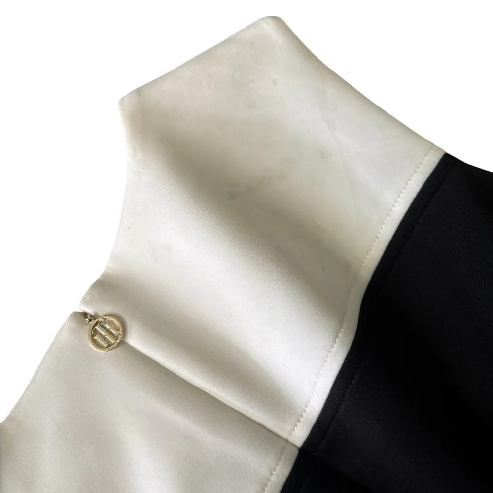 Tommy Hilfiger Asymmetrical Black and White Dress - Image 6
