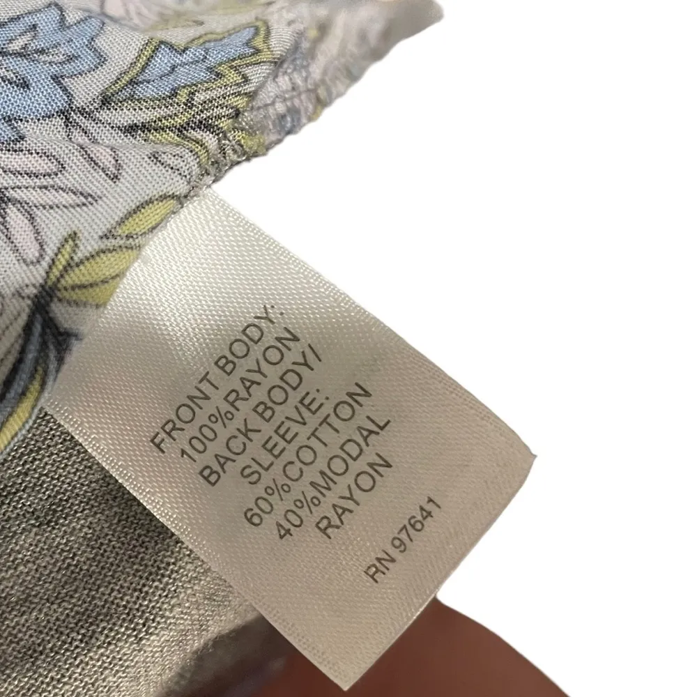 J. Jill Pastel Boho Hippie Whimsical Spring Geometric Garden Floral Paisley Top - Image 7