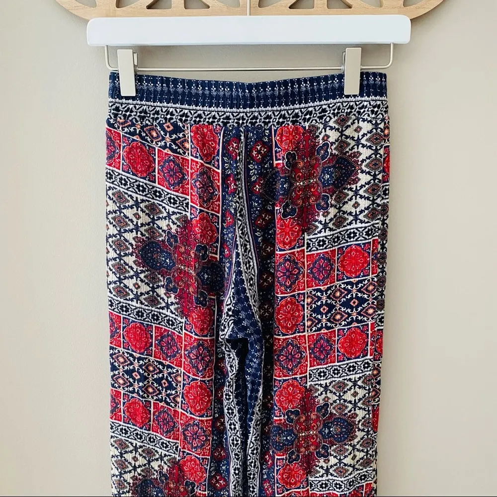 Lucy Love Pull On Pants Red/Blue Sz XS - Image 8