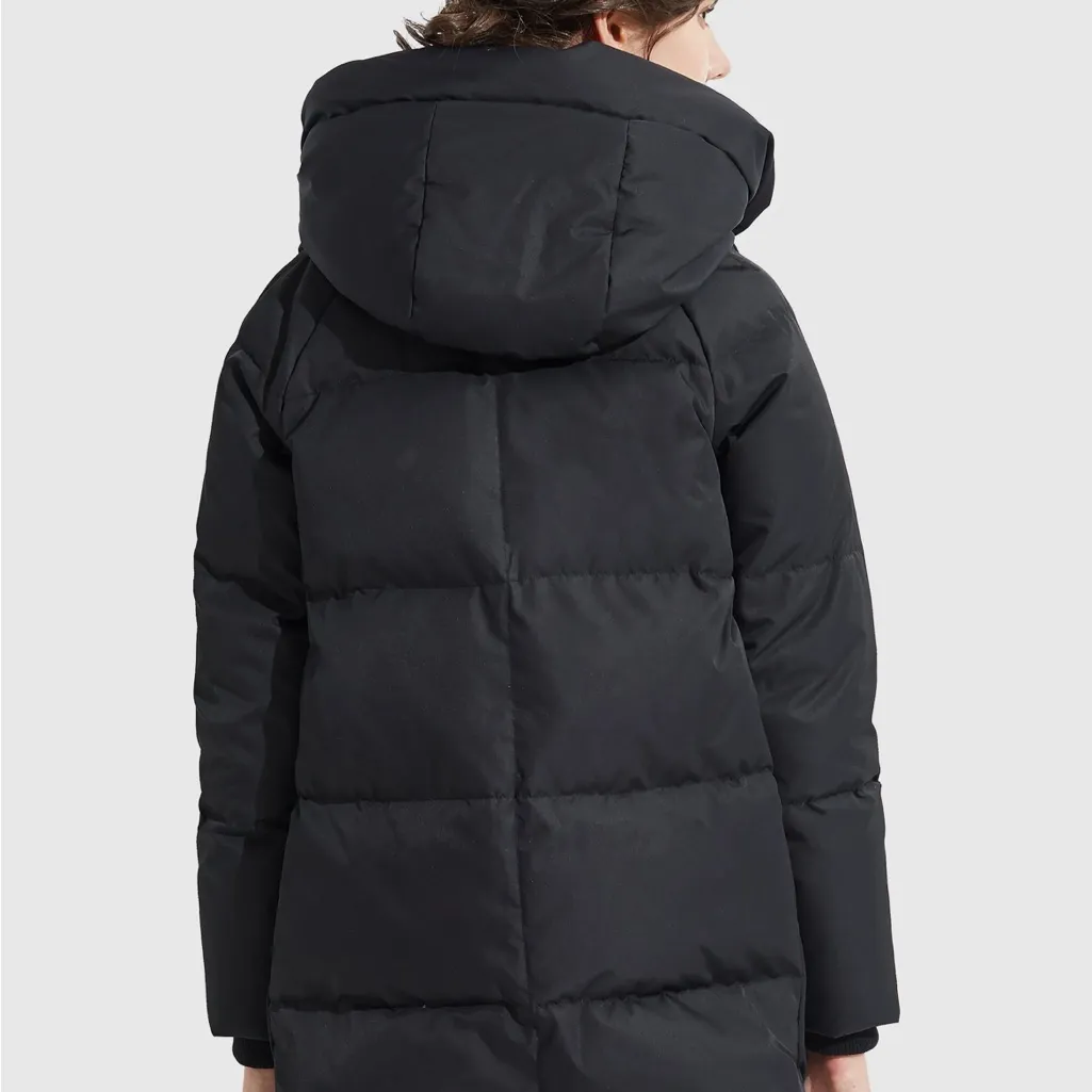 Orolay Thickened Black 700+ Fill Power Down Puffer Jacket Hooded Small - Image 10