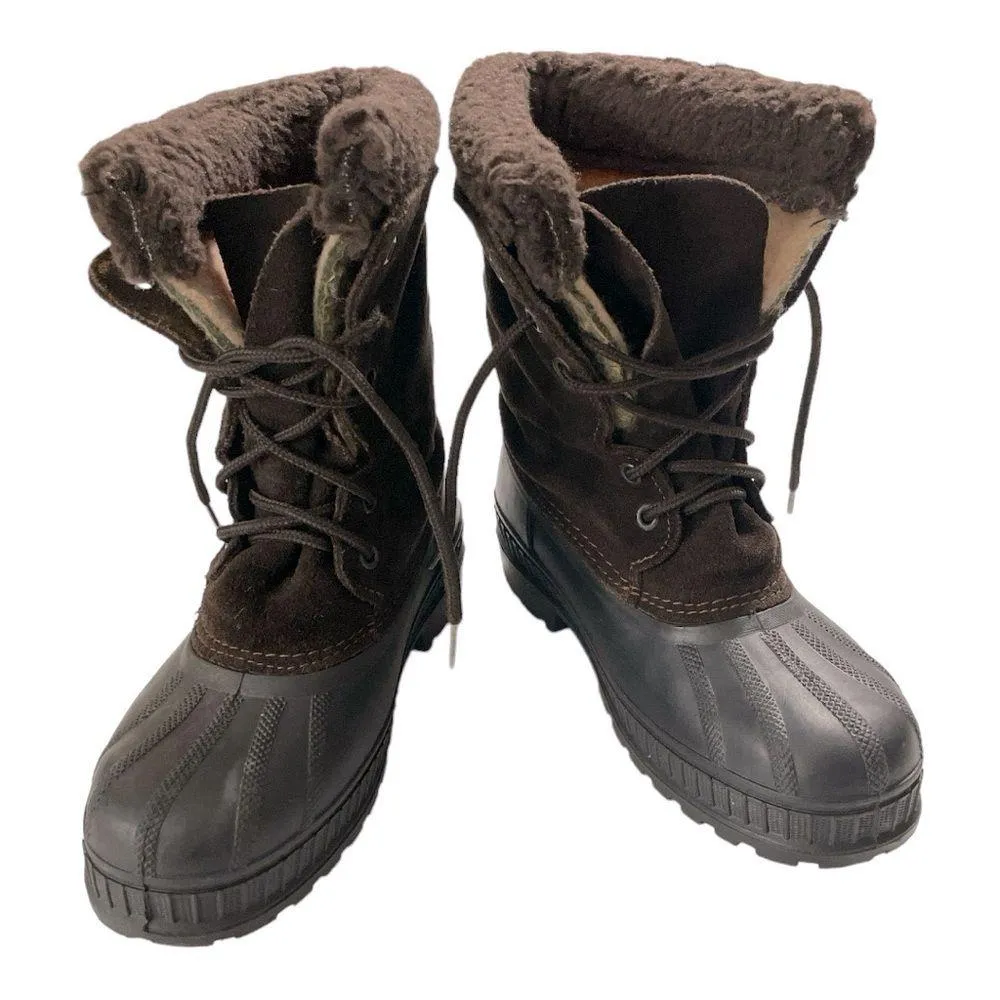 Kamik Waterproof brown suede duck boots size 4 M womens - Image 2