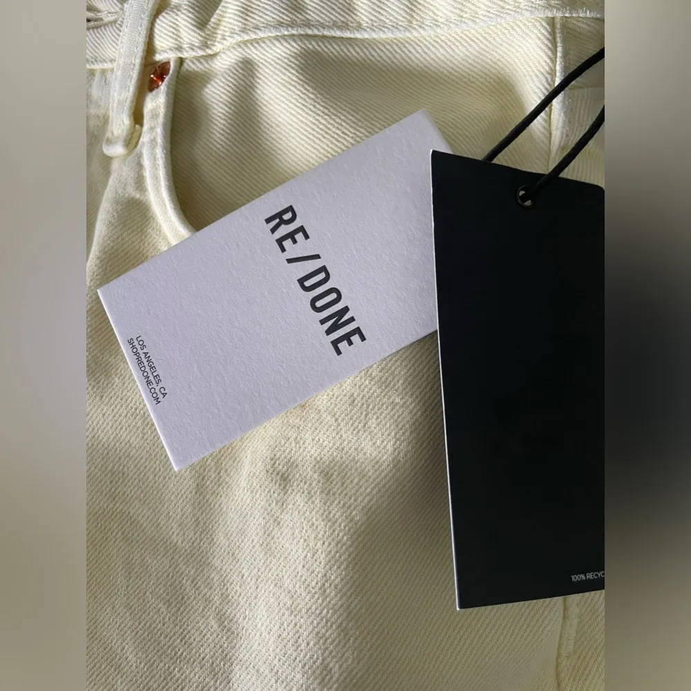 NWT - Re/Done 70’s Bootcut Jeans | Soft Yellow/Cream Color | Sz 25 Tall | Rare - Image 4