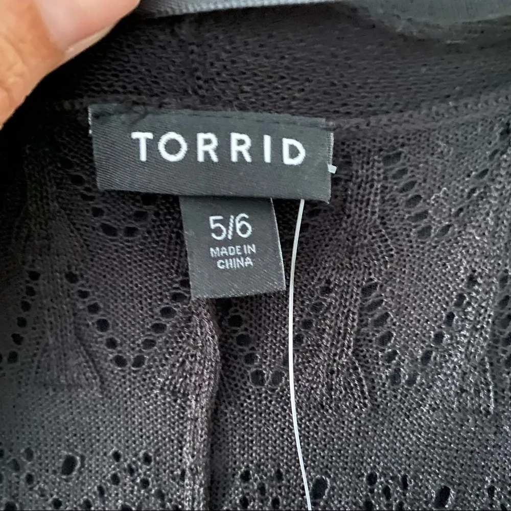 Torrid NWT  BLACK STRIPE DOLMAN DUSTER COVER UP - Image 8