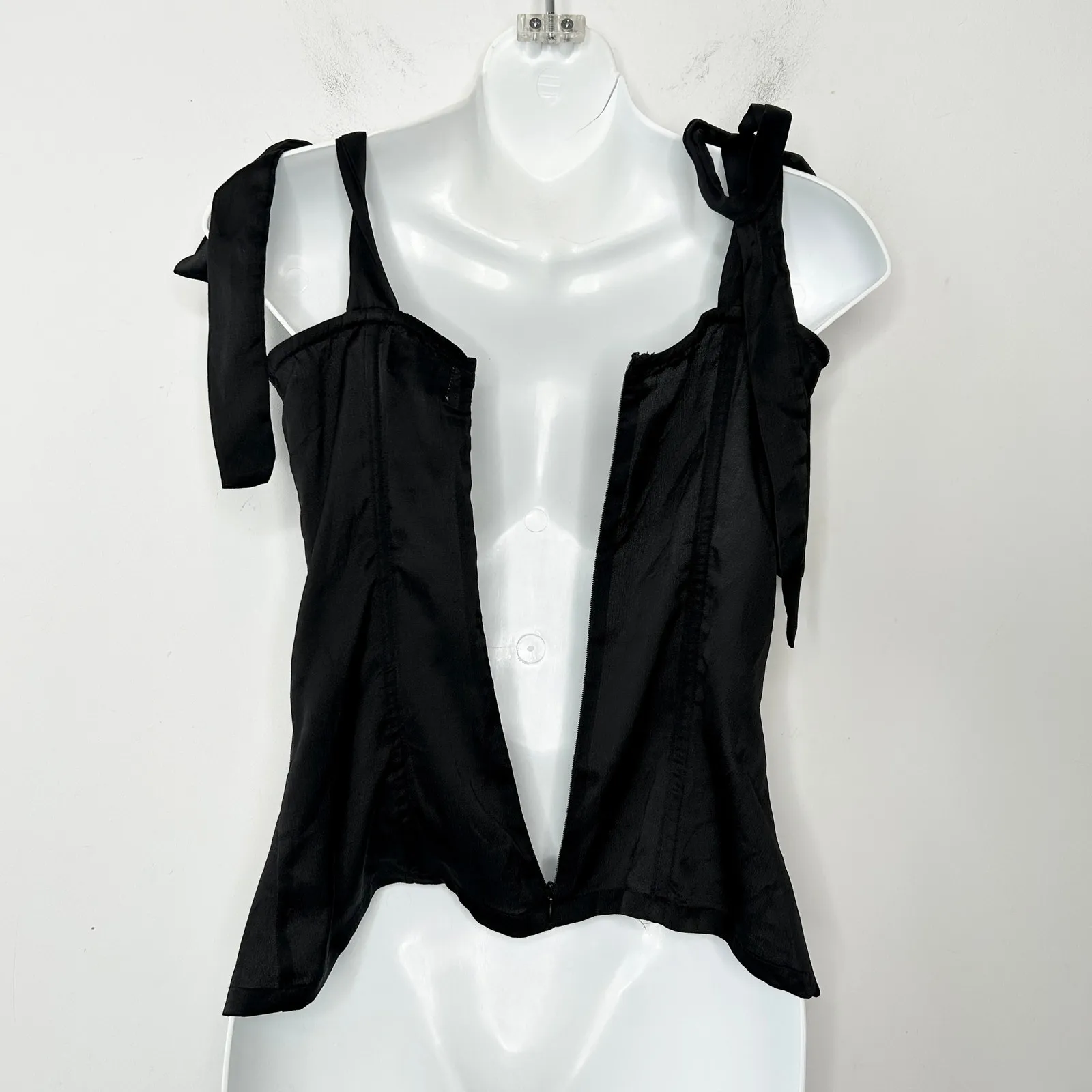 LIONESS Bustier Top Womens Size Medium Satin Balletcore Cyberpunk Whimsical Goth - Image 9