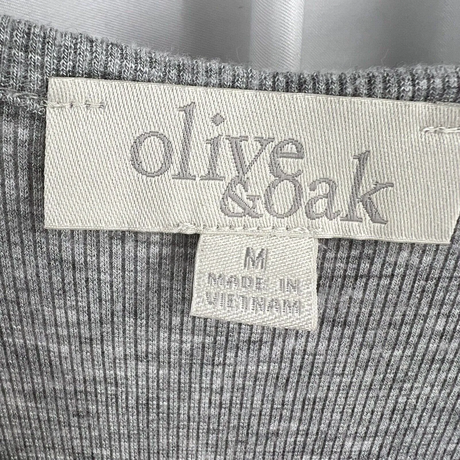 Olive‎ & Oak Grey Ribbed Knit Dress Medium Gray - Image 4