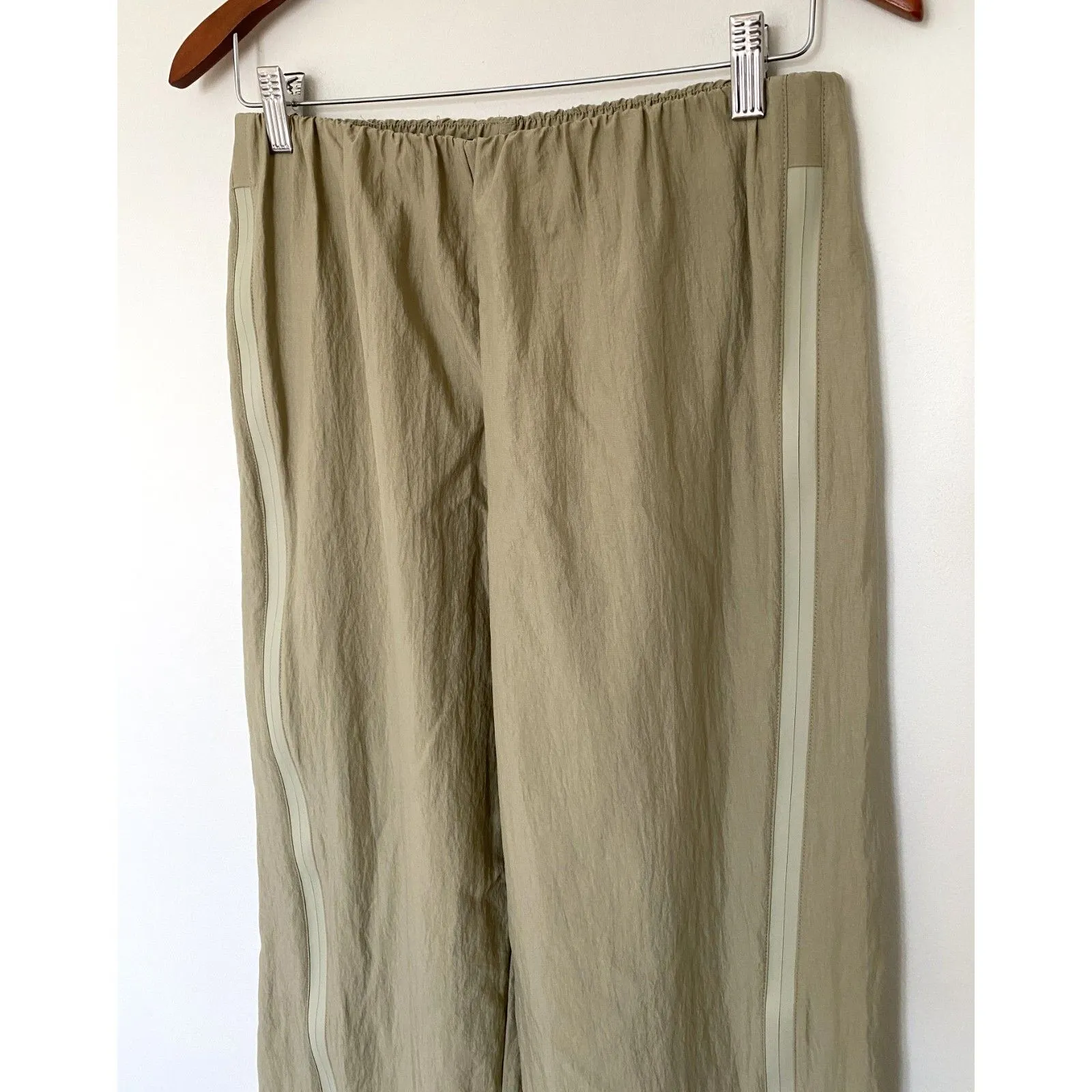 NWT Zara Full-Length Camel Pants – Mid-Rise with Elastic Waist & Side Zippe Sz S - Image 10