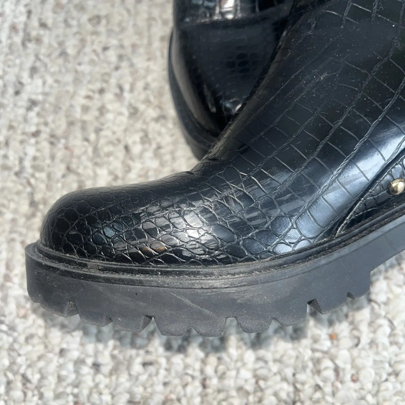 Charles By Charles David Radar Goth Punk Edgy Studded Chelsea Boot Size 7 - Image 3