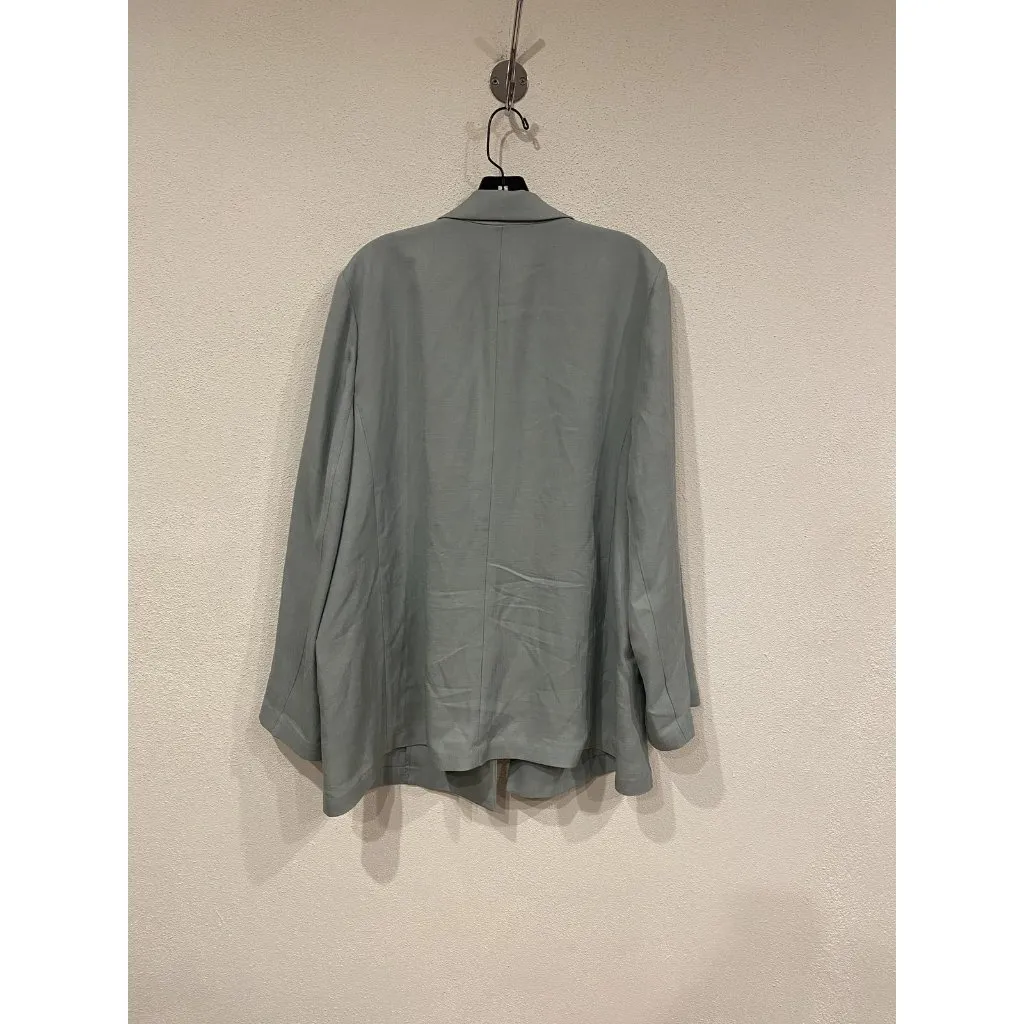 Banana Republic Drapey-Twill Blazer Womens XL Green Open Front Workwear Jacket - Image 4