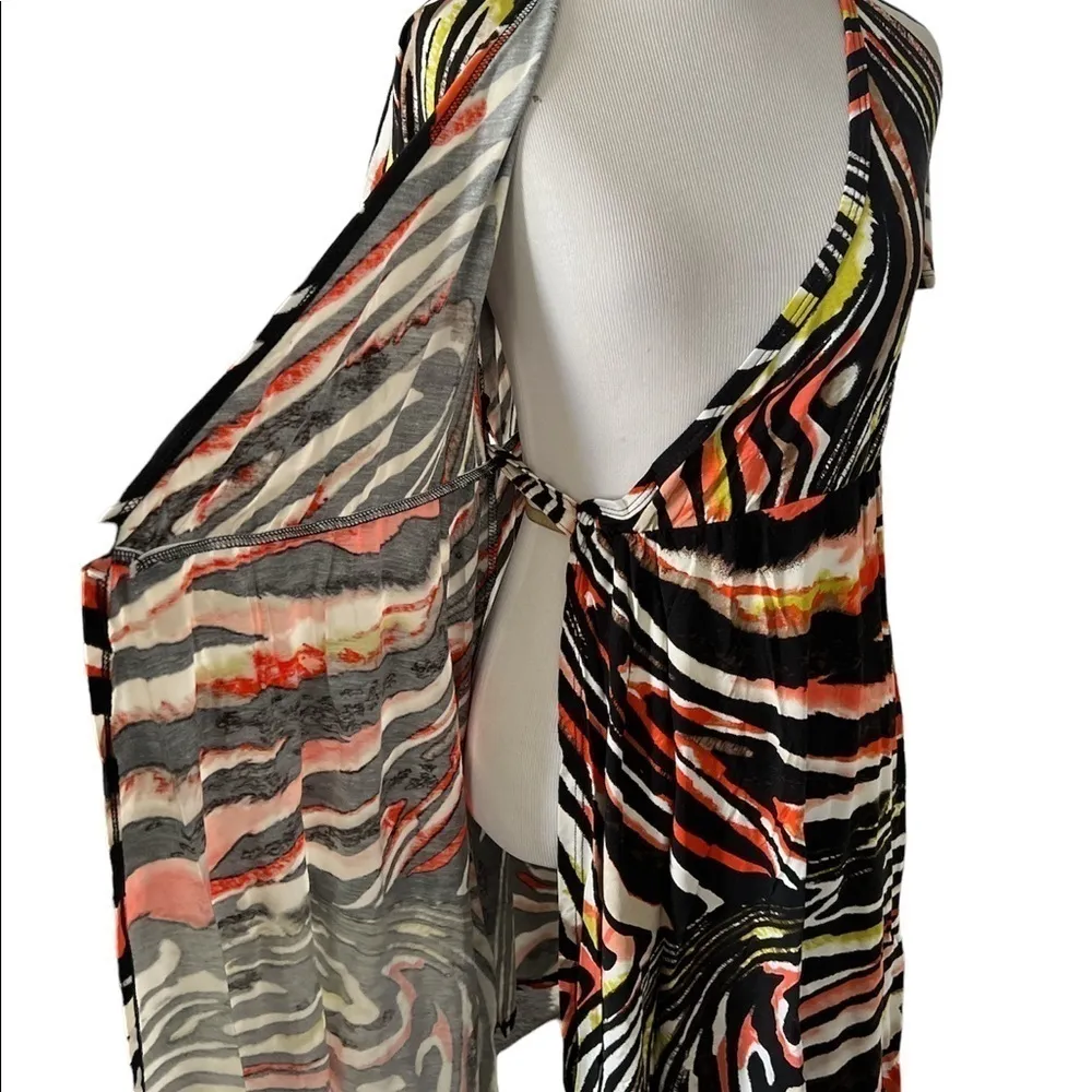 NWT Agnes & Dora Nightingale Wrap Dress | Coral Fusion Multicolor | XS - Image 4