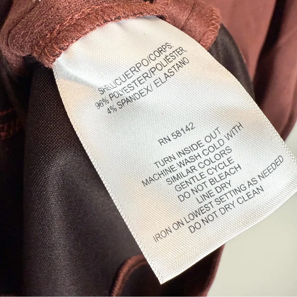 The Good Journey Long Sleeve Faux Suede Mini Dress Rum Raisin Size 8 Red - Image 10