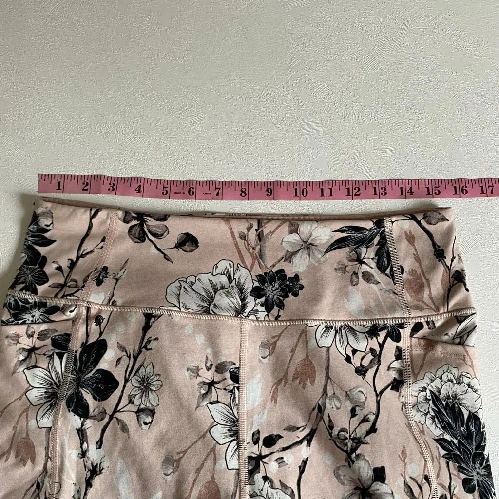 Victoria’s Secret Girls Floral Leggings Size 16 Pink Black Activewear - Image 4