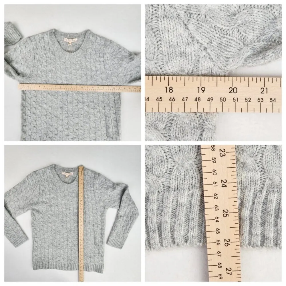 Jade & Ivory Womens Knitted Pullover Sweater Size XL Light Grey NWT Gray - Image 5