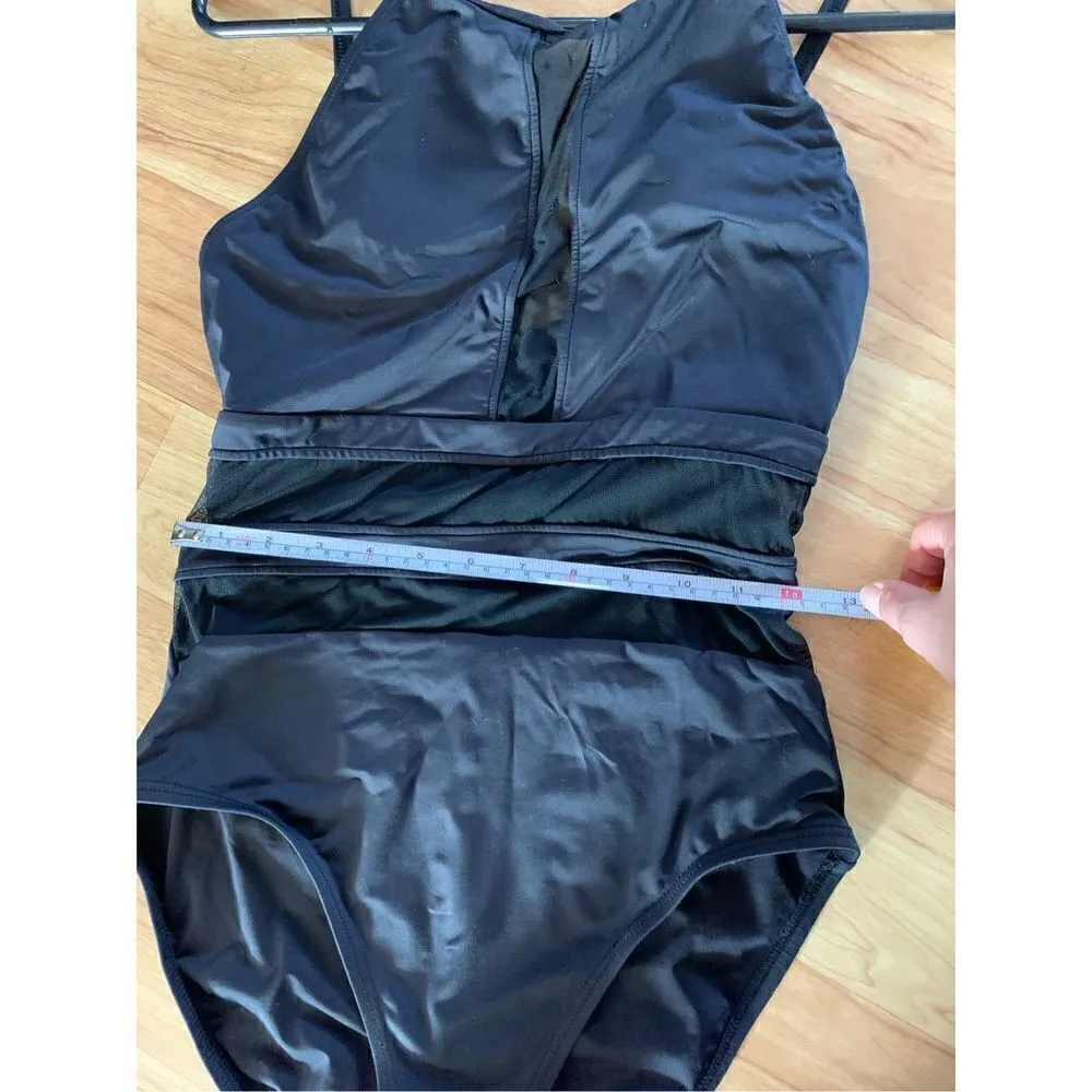 La blanca black bikini medium black cut out one piece - Image 6