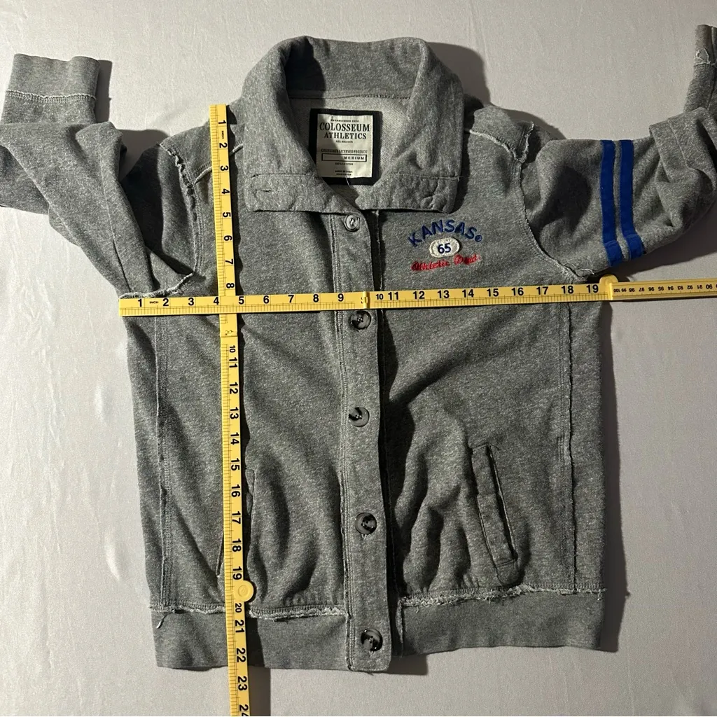 Colosseum Athletics Kansas Jayhawks Button Up Sweater - Image 10