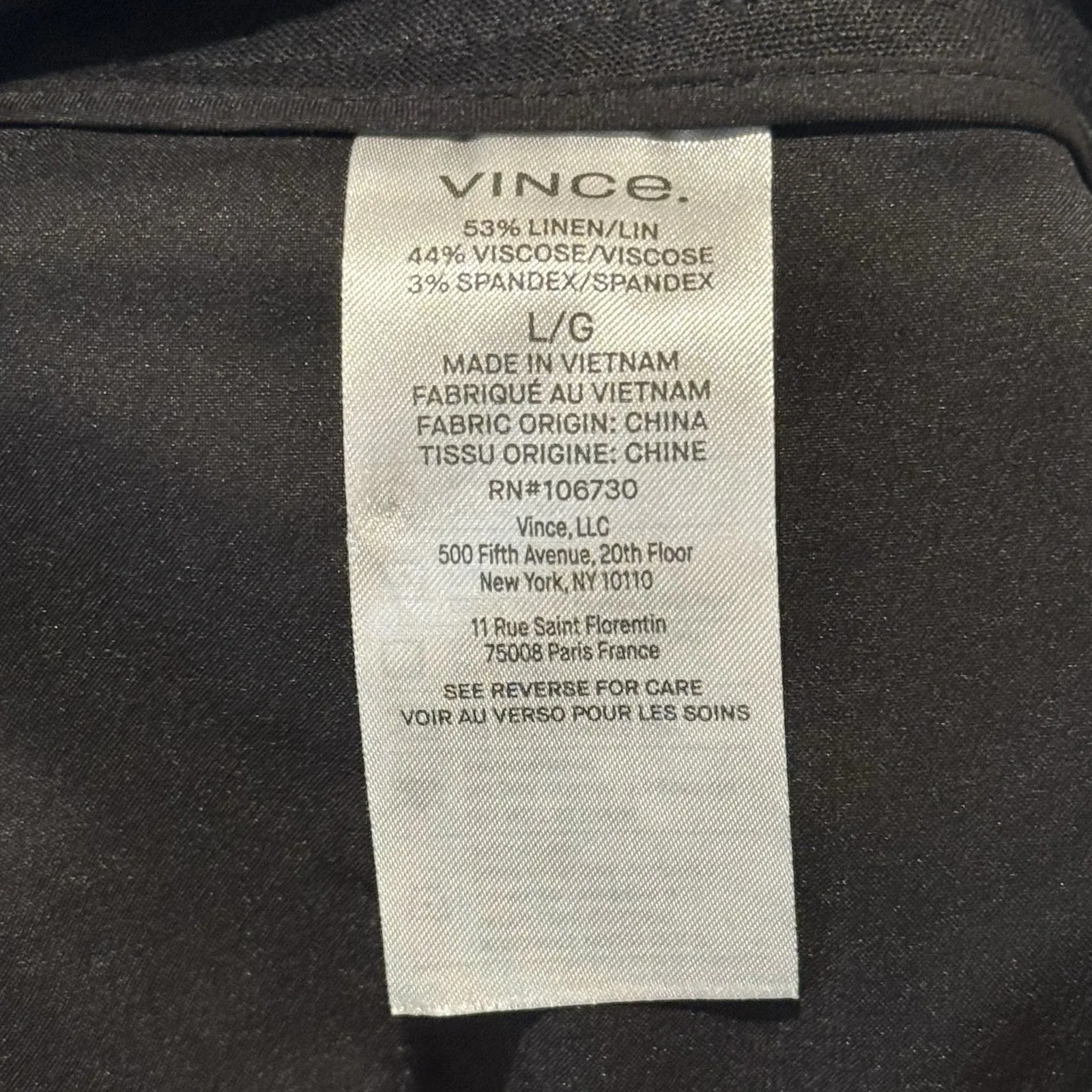 NEW VINCE Women's L Linen Blend Black Wide Leg Pleated Elastic PullOn Pants $325 - Image 14