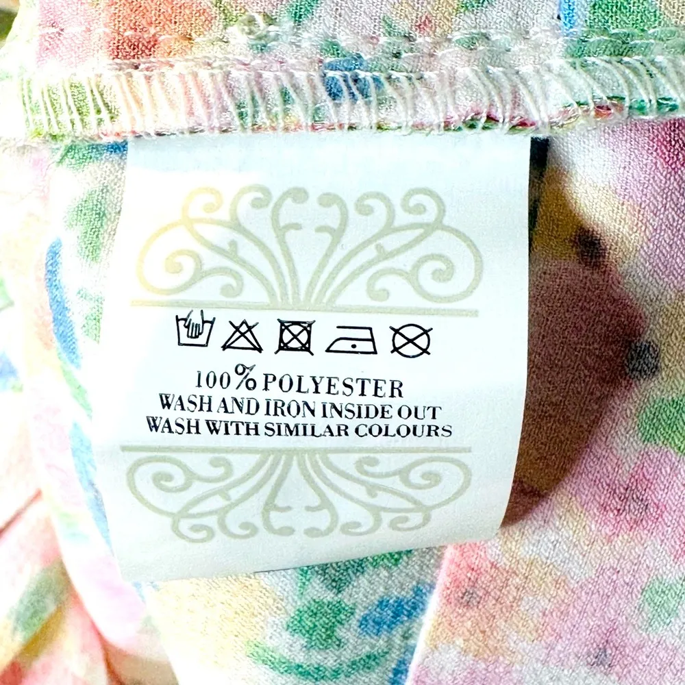 Never Fully Dressed Floral Satin Chiffon Pleated Midi White Dress Size 2 NWT - Image 11