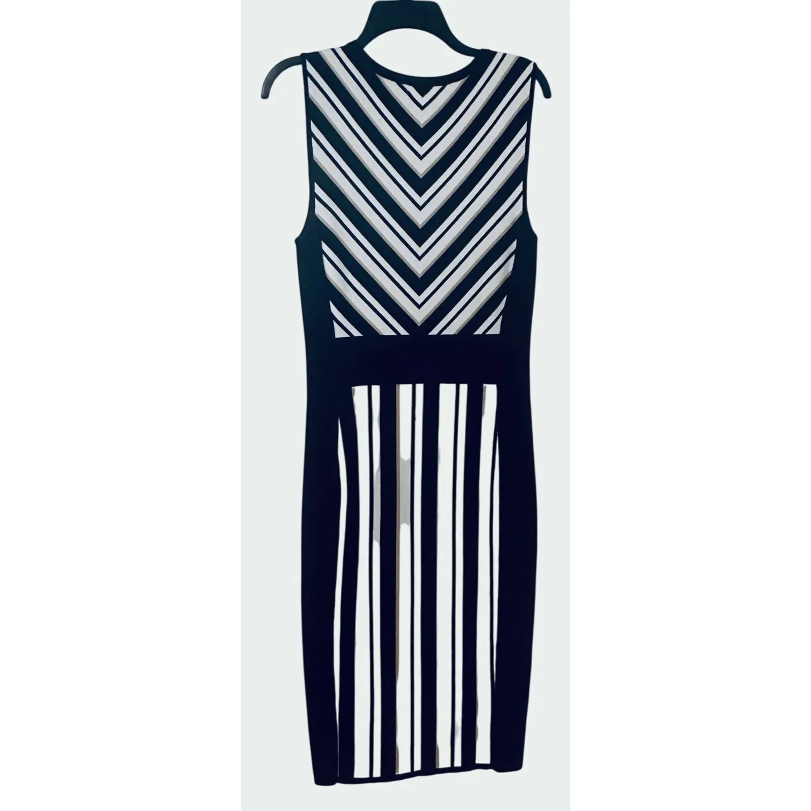 New York & Co Sleeveless Sweater Dress Sz M Professional Office Siren Careerwear Black Size M - Image 3