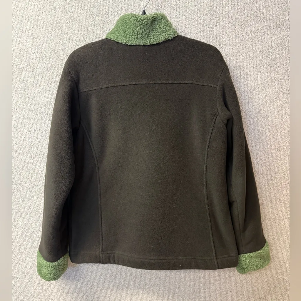 Patagonia Synchilla Women Size Large Green Fleece Lined Full Zip Jacket.‎ - Image 2
